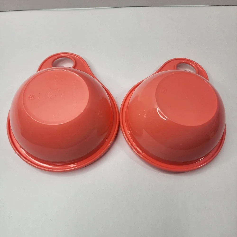 2 Tupperware Thatsa Bowls Extra Mini 2 1/2 Cups New 6809B-3 Coral Pink New